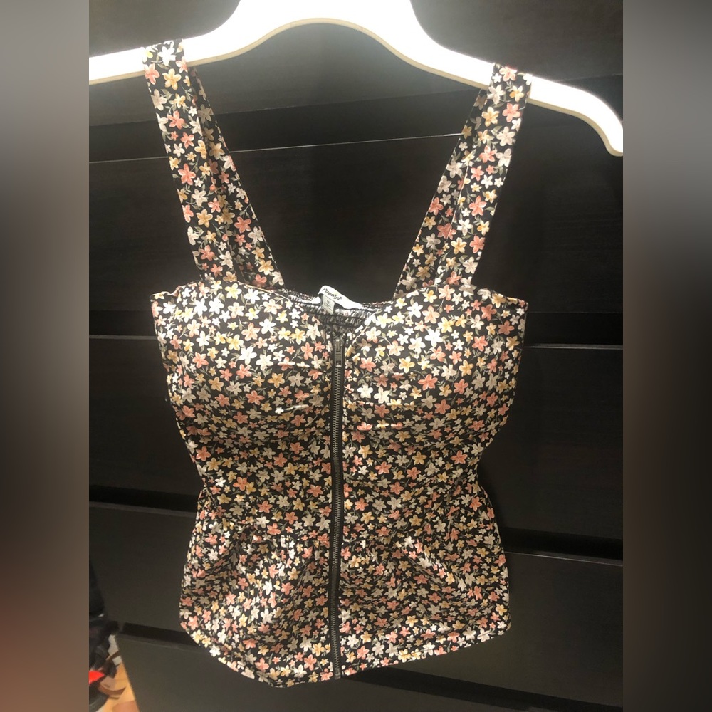 Floral peplum top